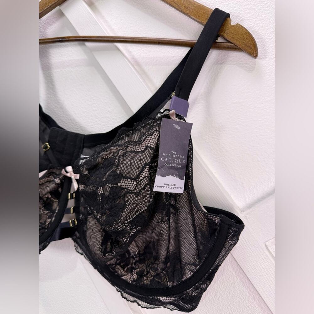 NWT Cacique Lane Bryant Unlined Curvy Balconette Seriously Sexy Bra Size 50DD - Picture 4 of 13